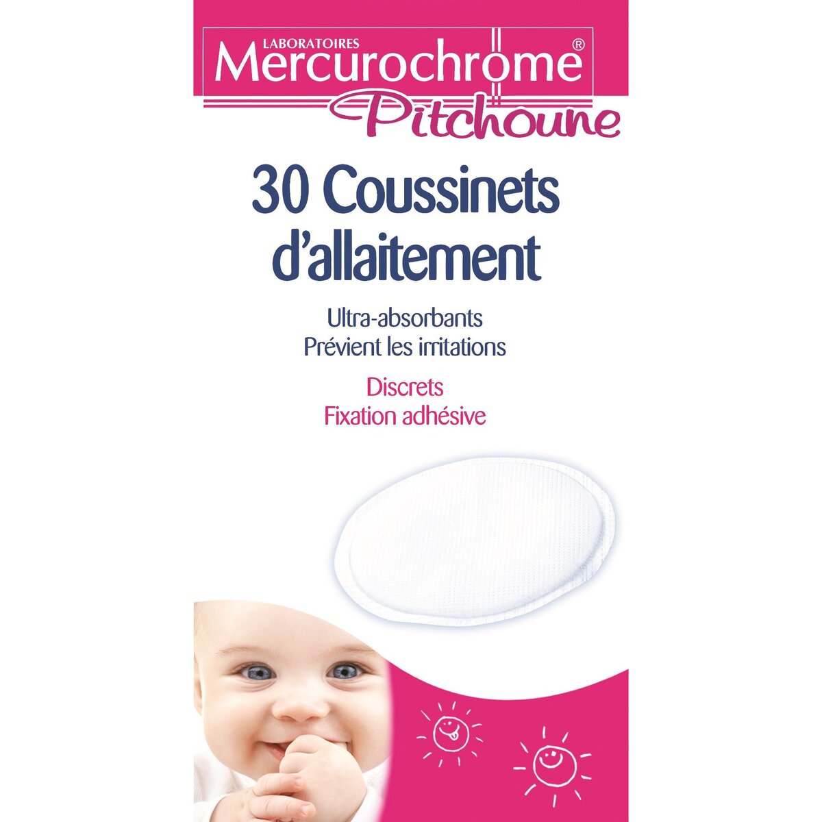 MERCUROCHROME Coussinets D'Allaitement X 30