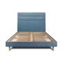 Voir la diapositive 2 : Sommeil de Plomb Lit avec tête de lit lignes tissu et sommier kit - Hauteur totale : 29cm