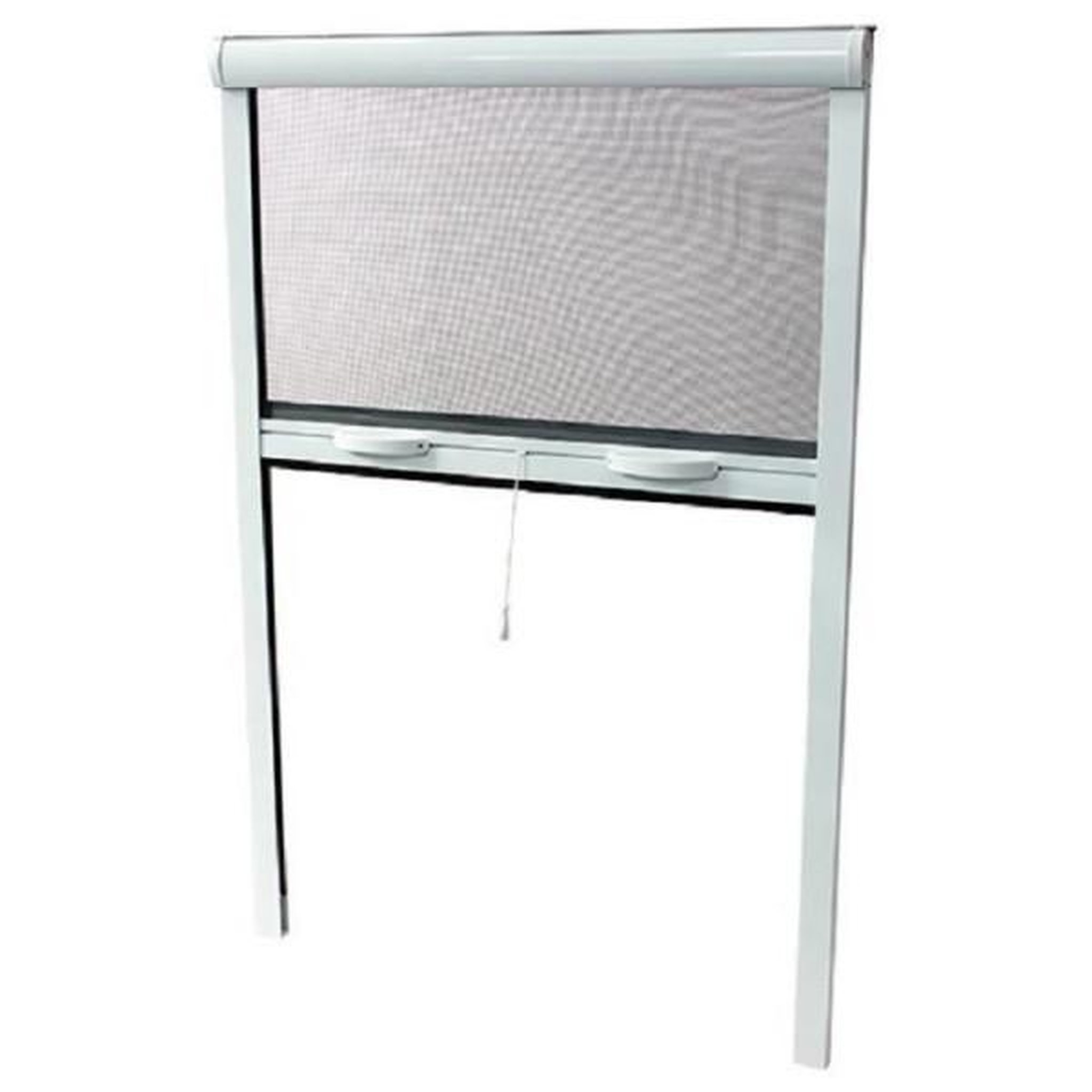 Voir la diapositive 3 : STOR INSECT Moustiquaire de fenetre l125 x h145 cm en aluminium laqué blanc - recoupable en largeur et hauteur.