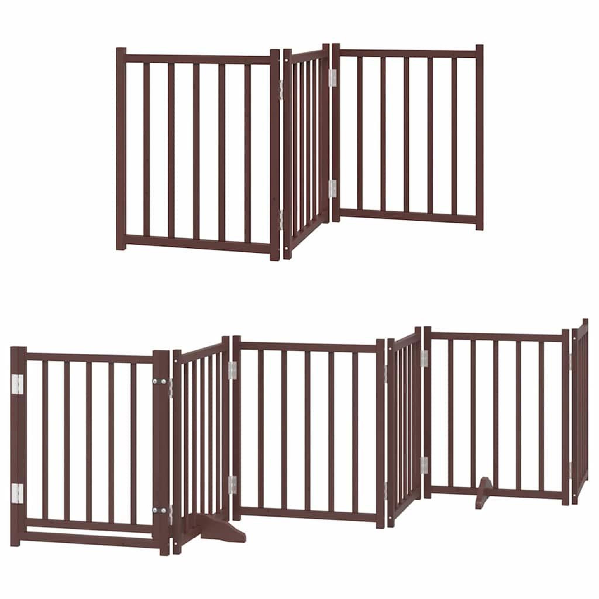 Voir la diapositive 3 : VIDAXL Barriere pour chien porte pliable 9 panneaux bois de peuplier
