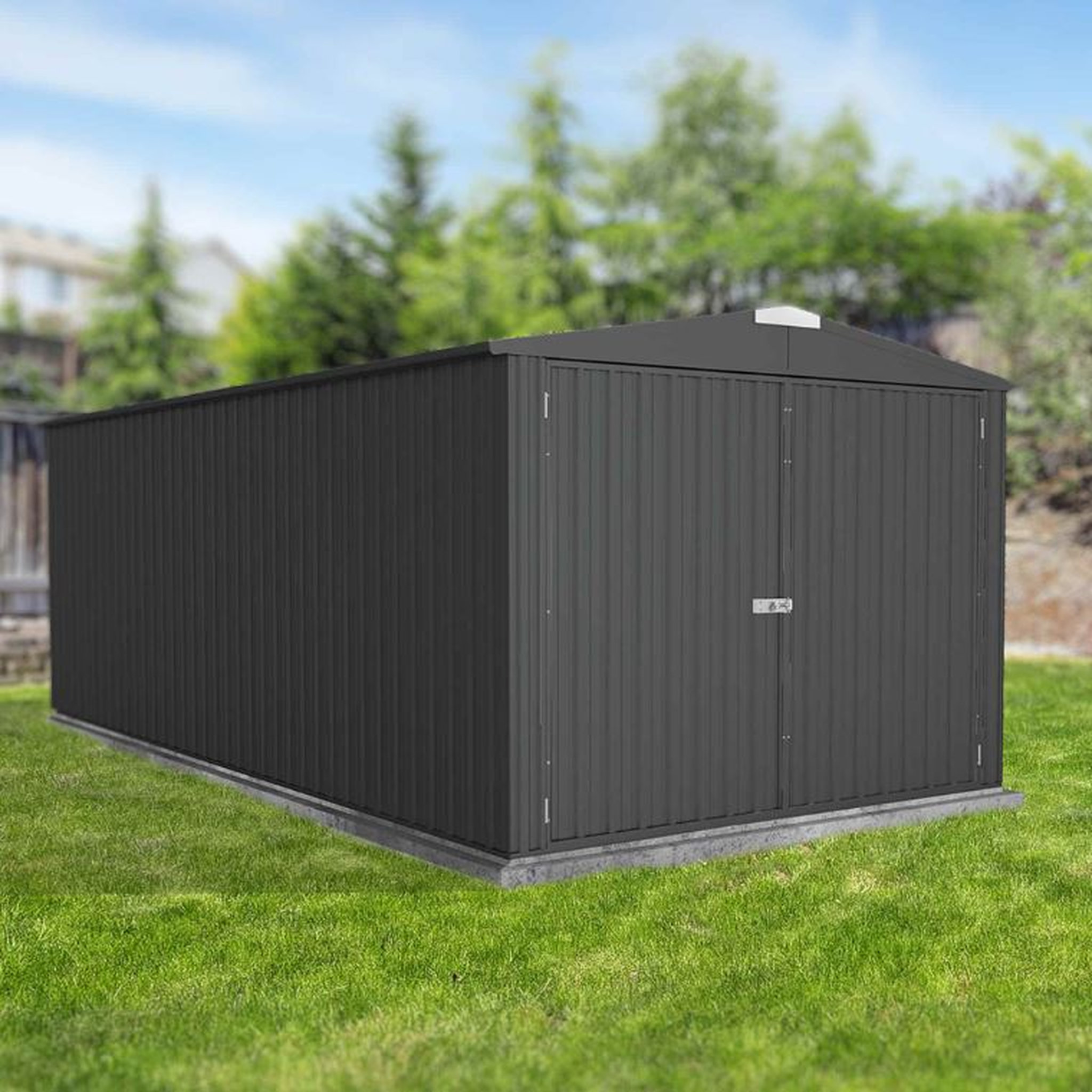 Voir la diapositive 1 : Forest Style Garage - Métal Anthracite - 17,6m² - MELTON XL