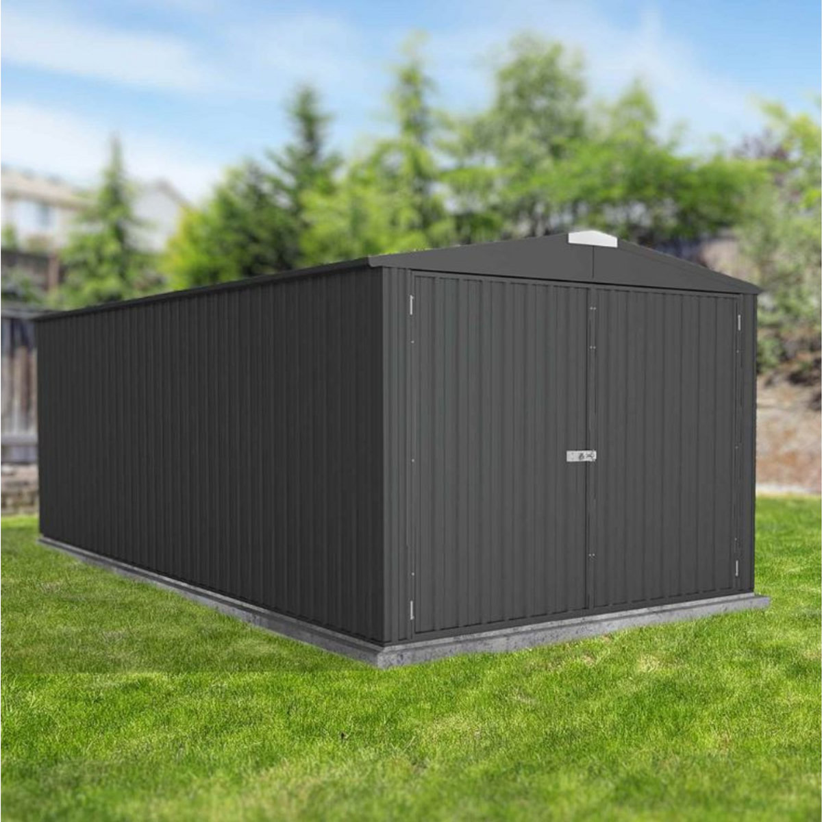 Forest Style Garage - Métal Anthracite - 17,6m² - MELTON XL