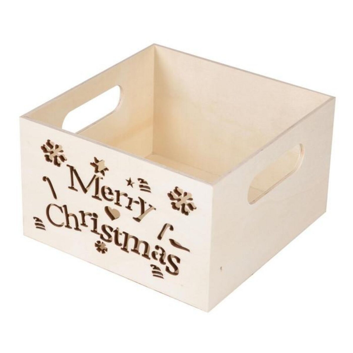 Paris Prix Caisse à Customiser  Merry Christmas  15cm Naturel