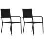Voir la diapositive 3 : VIDAXL Ensemble a manger de jardin 3 pcs Noir