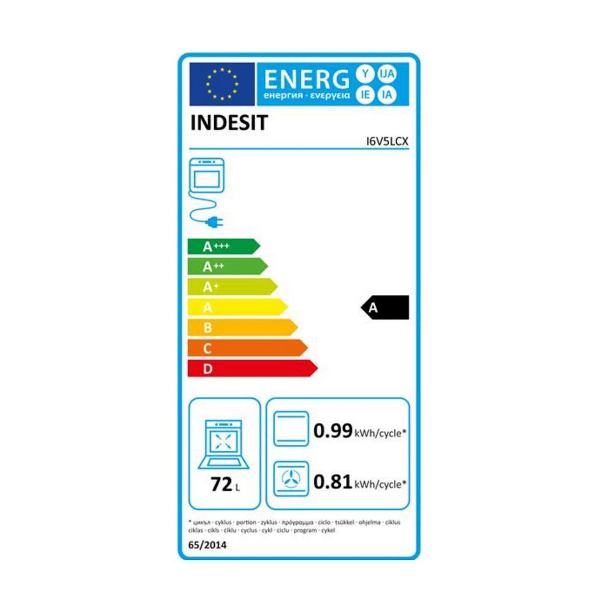 Indesit Cuisinière vitrocéramique 72l 3 feux - I6V5LCX