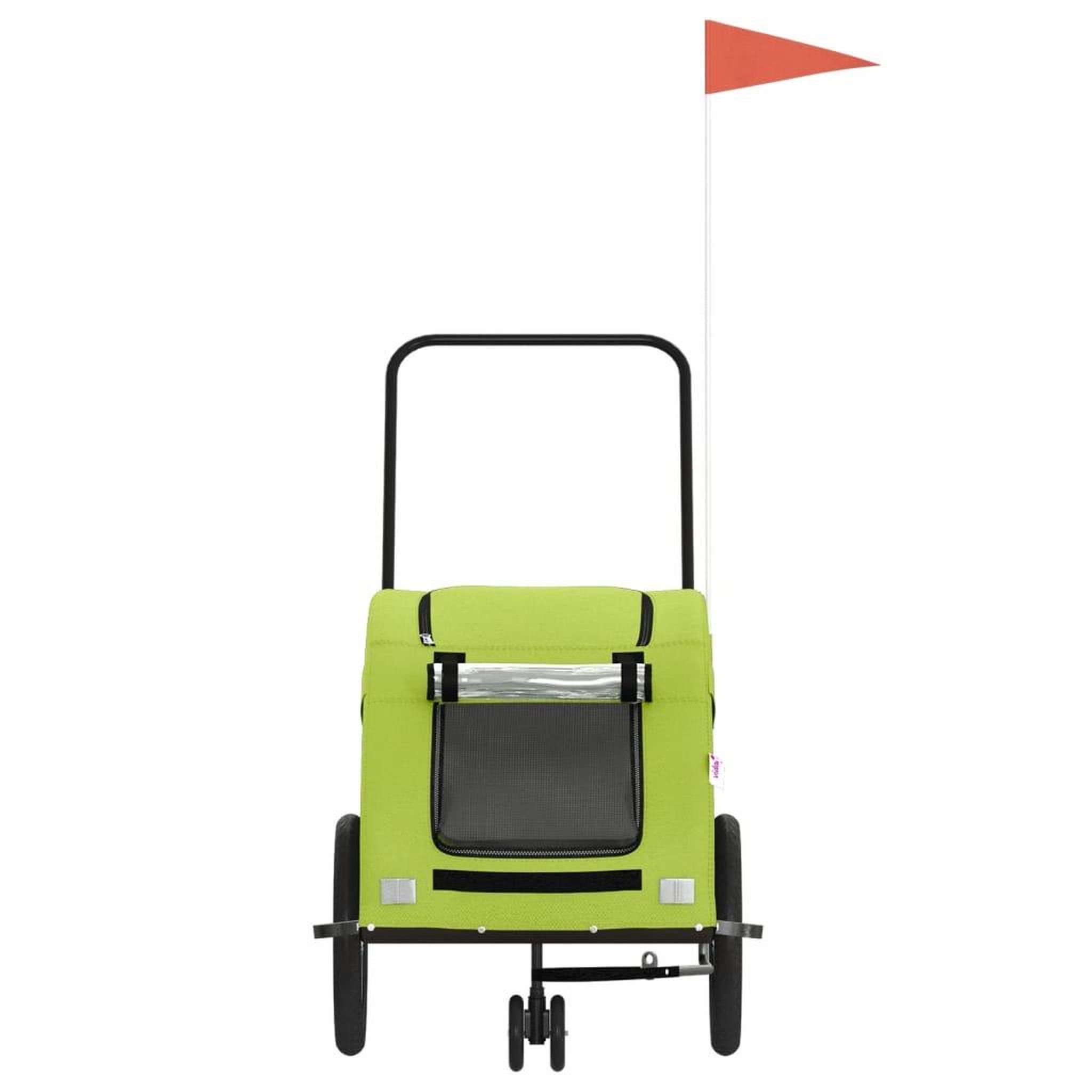 Voir la diapositive 4 : VIDAXL Remorque de velo pour animaux de compagnie vert