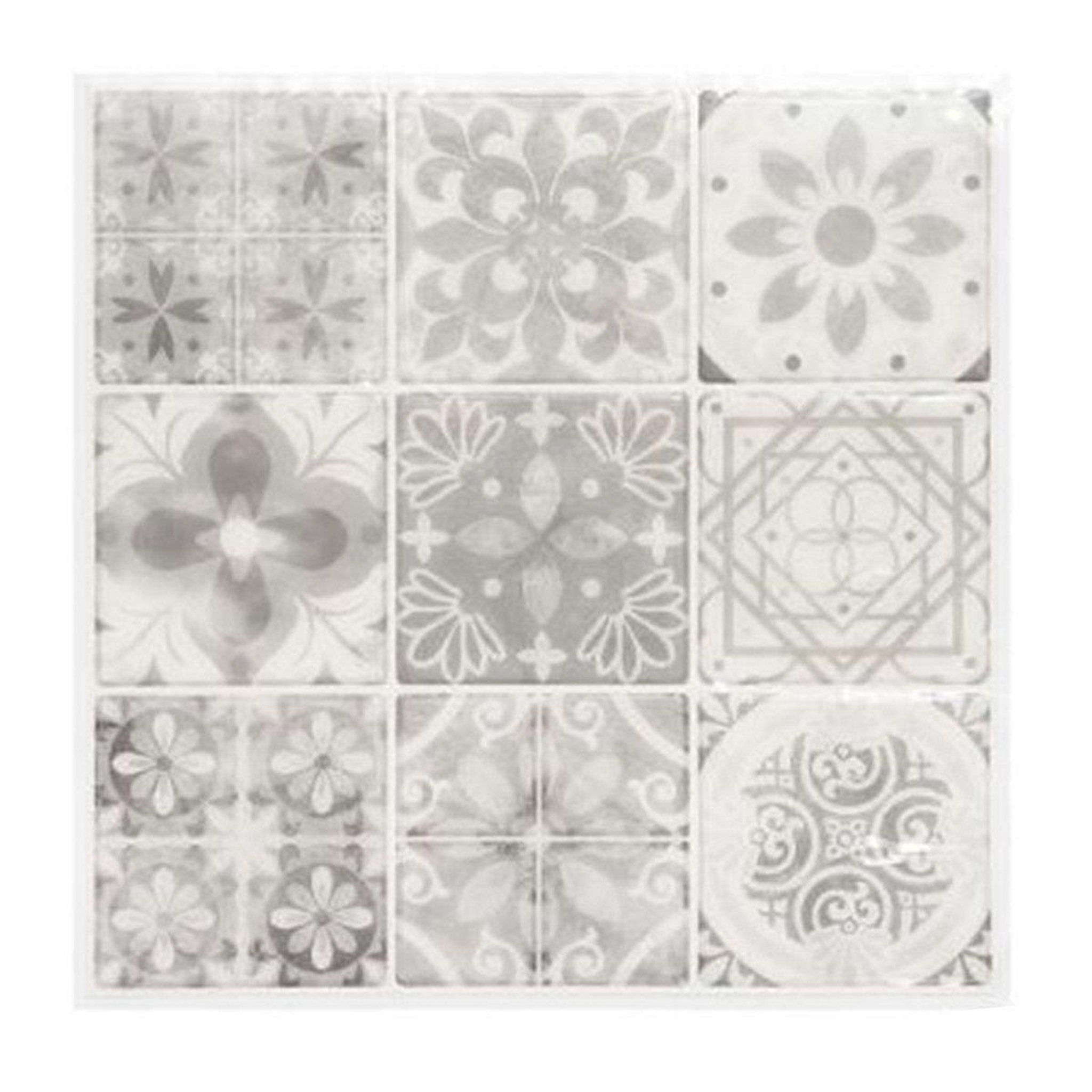 Stick'n Look Lot de 2 stickers carrelage  yto  25x25cm gris