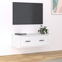 Voir la diapositive 1 : VIDAXL Meuble TV suspendu Blanc 80x36x25 cm Bois d'ingenierie