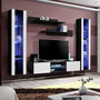 Voir la diapositive 1 : Paris Prix Meuble TV Mural Design  Fly XIX  260cm Blanc & Noir