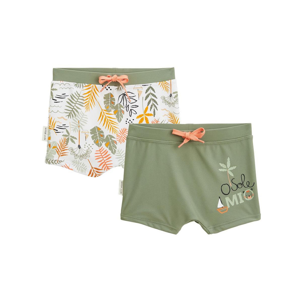 Petit Béguin Lot de 2 boxers de bain enfant Mio