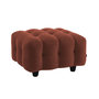 Voir la diapositive 1 : SWEEEK Pouf. module pour canapé. repose-pieds pour canapé 3 places en bouclette texturée terracotta L 69 x P 59 x H 48cm - Leon