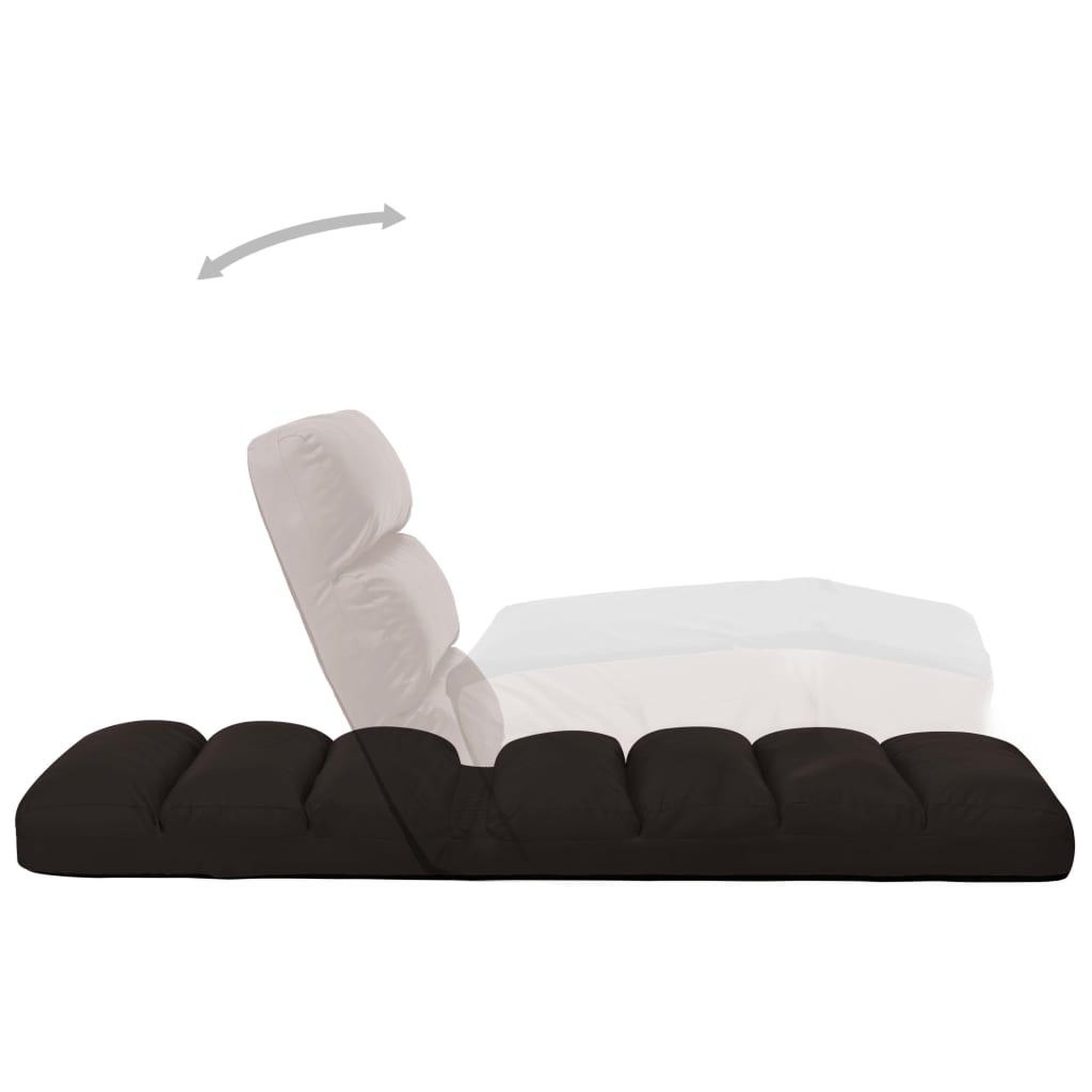 Voir la diapositive 5 : VIDAXL Chaise pliable de sol Marron Similicuir