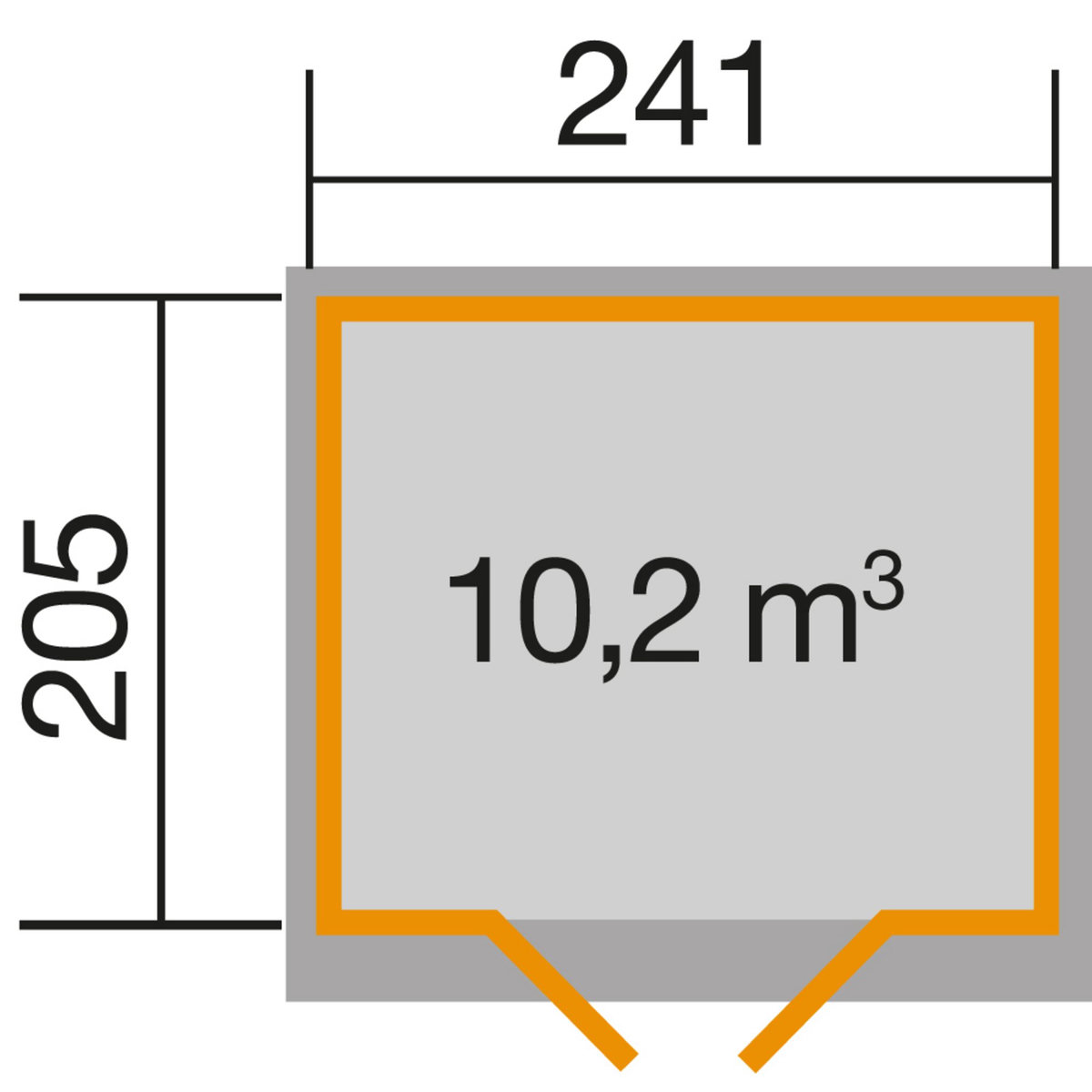 WEKA Abri de jardin bois- 4,68m²