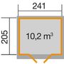 Voir la diapositive 2 : WEKA Abri de jardin bois- 4,68m²