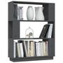 Voir la diapositive 4 : VIDAXL Bibliotheque/Separateur de piece Gris 80x25x101 cm Pin massif