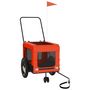 Voir la diapositive 4 : VIDAXL Remorque de velo pour animaux de compagnie orange et noir