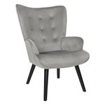 Paris Prix Fauteuil en Velours Côtelé  Giulia  96cm Gris