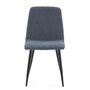 Voir la diapositive 2 : VS VENTA-STOCK Pack 4 chaises Abril recouvertes de tissu bleu