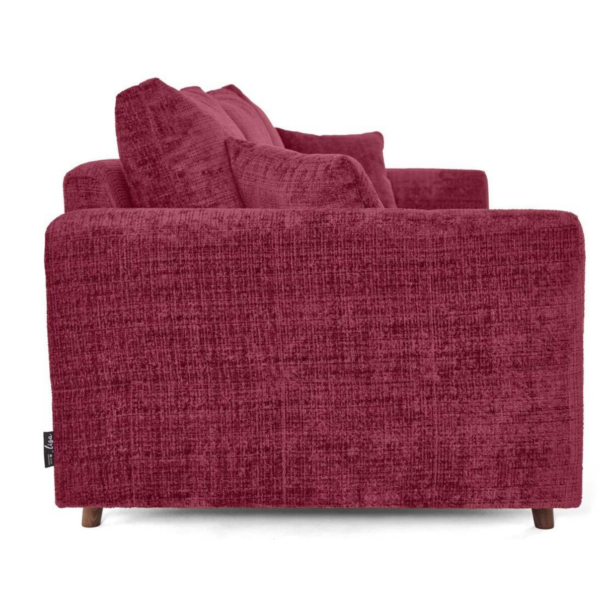 LISA DESIGN Rune - canapé droit 3 places en velours texturé