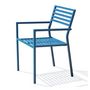 Voir la diapositive 2 : City Garden Fauteuil de jardin empilable - Aluminium - Bleu - GASTON