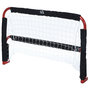 Voir la diapositive 6 : HOMCOM Set de 2 mini cages de football pliables avec filet - dim. 90L x 36l x 60H cm - métal époxy rouge oxford noir
