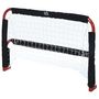 Voir la diapositive 6 : HOMCOM Set de 2 mini cages de football pliables avec filet - dim. 90L x 36l x 60H cm - métal époxy rouge oxford noir