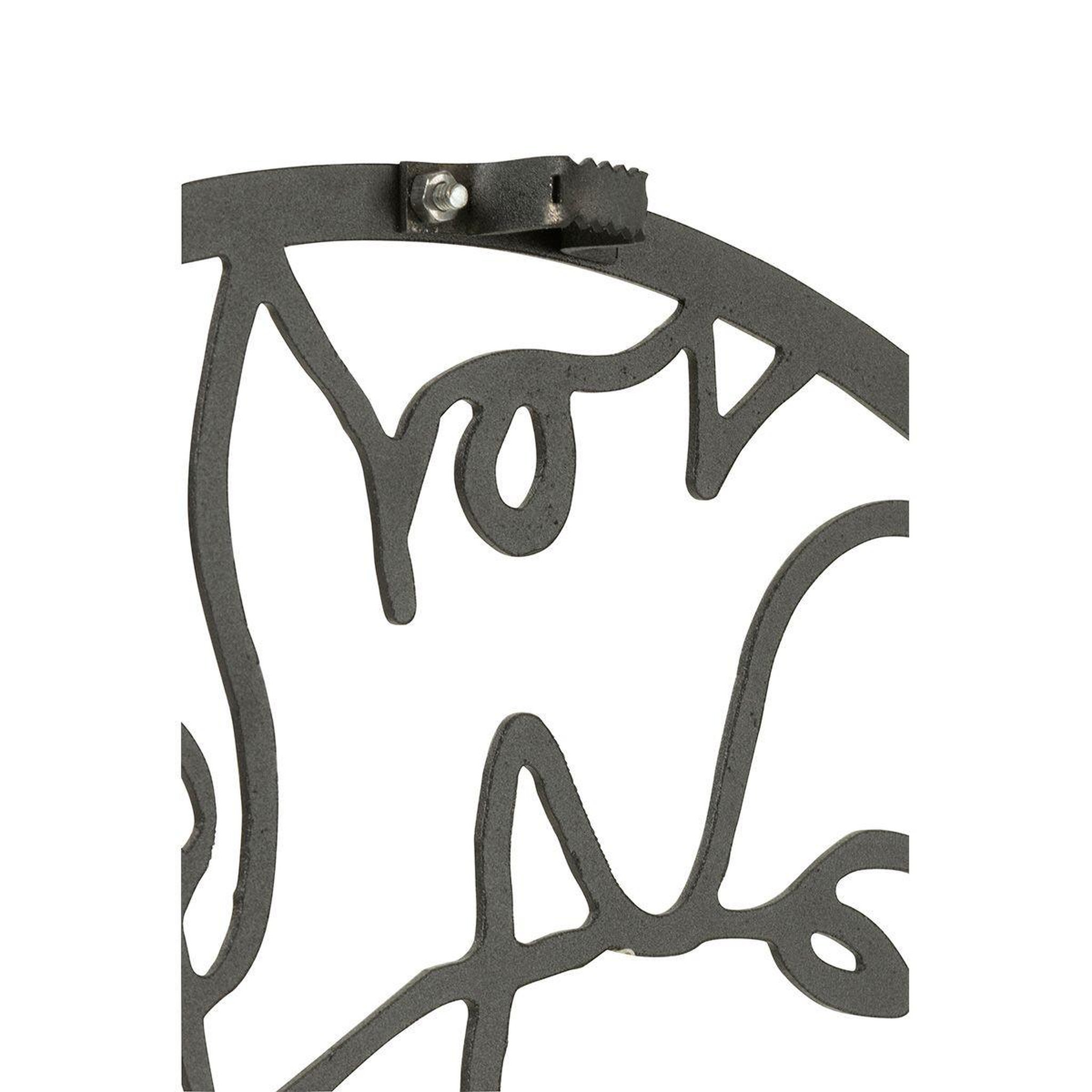 Voir la diapositive 2 : J-LINE Horloge murale en métal  visages  49cm noir