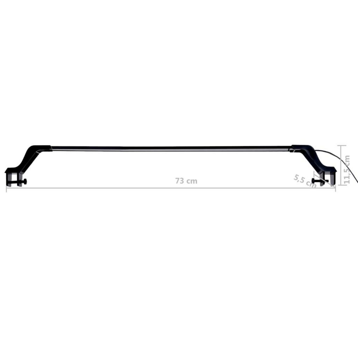 VIDAXL Lampe a LED d'aquarium avec pinces 75-90 cm Bleu et blanc
