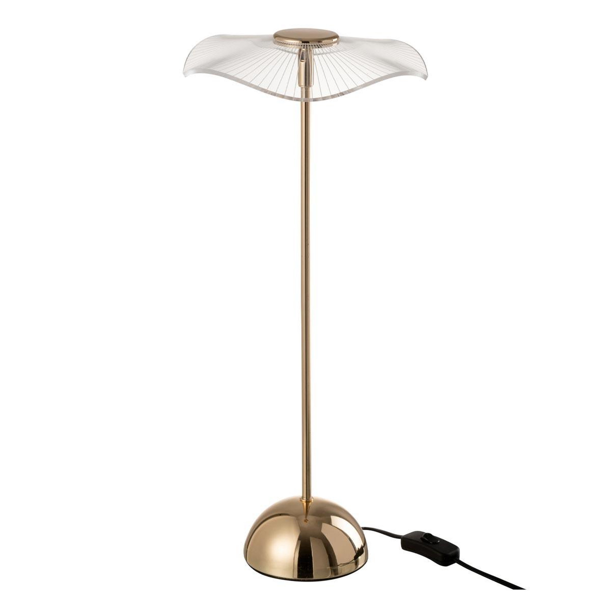 J-LINE Lampe à poser fleur à led en métal  lela  50cm or