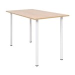 VIDAXL Table a manger 120x60x73 cm Chene et blanc