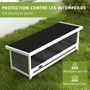 Voir la diapositive 6 : PAWHUT Pondoir pour poules 3 emplacements nichoir en bois avec fond et toit gris blanc noir