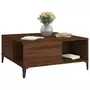 VIDAXL Table basse chene marron 80x80x36,5 cm bois d'ingenierie