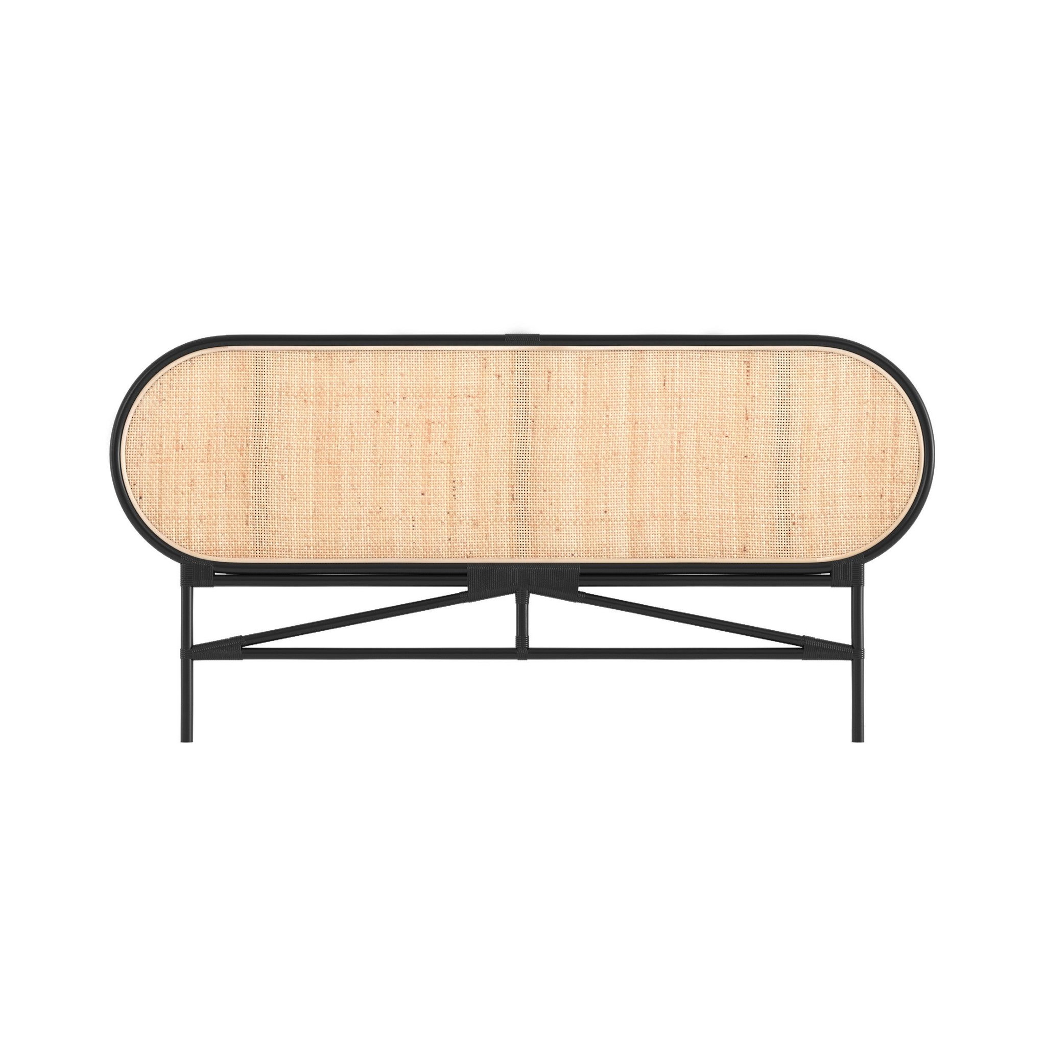 MAISON PAVANE Tête de lit en rotin naturel et noir 160 cm-Navahino
