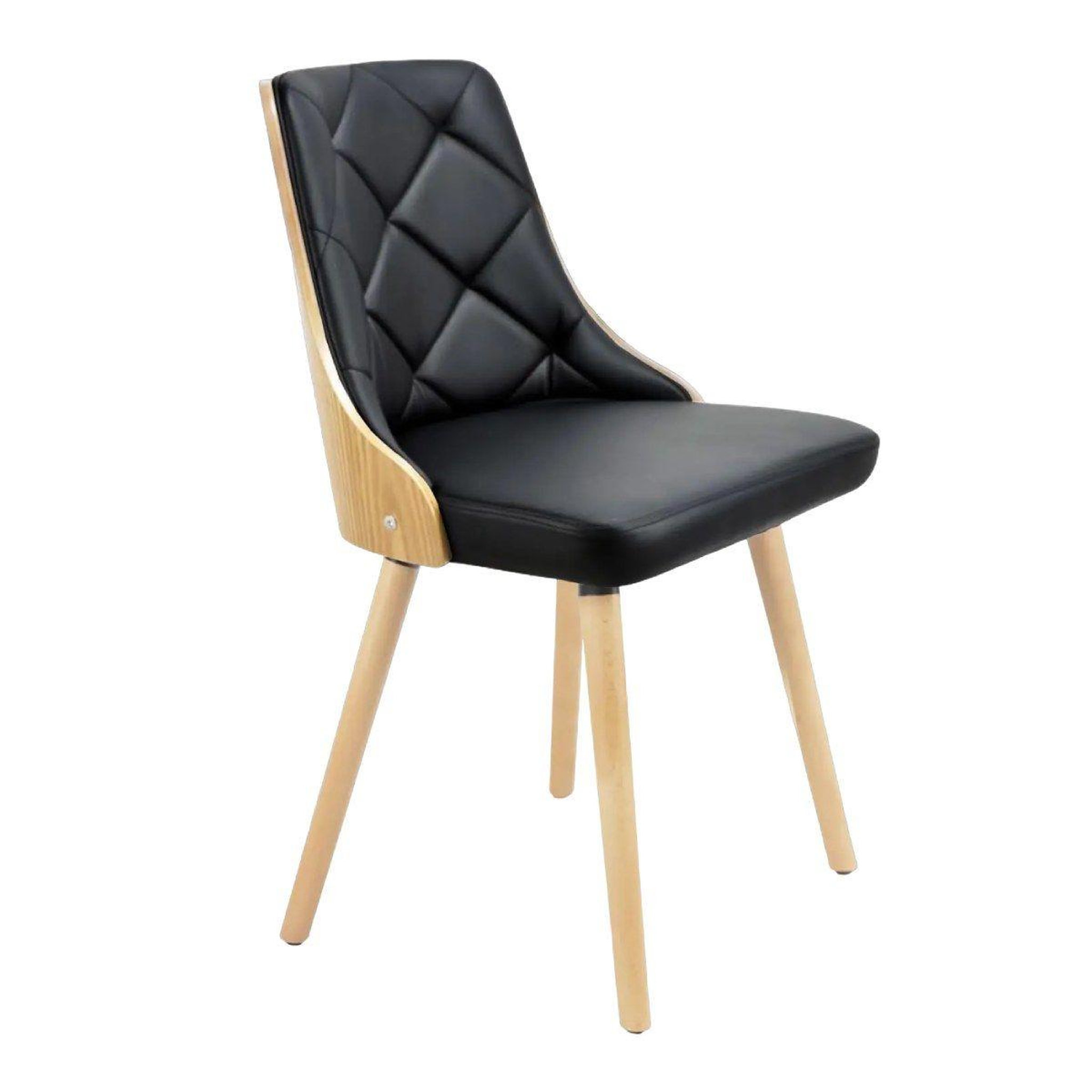 Voir la diapositive 3 : Paris Prix Lot de 8 chaises scandinave  cargo  79cm chêne & noir