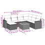 Voir la diapositive 3 : VIDAXL Salon de jardin 8 pcs avec coussins noir resine tressee