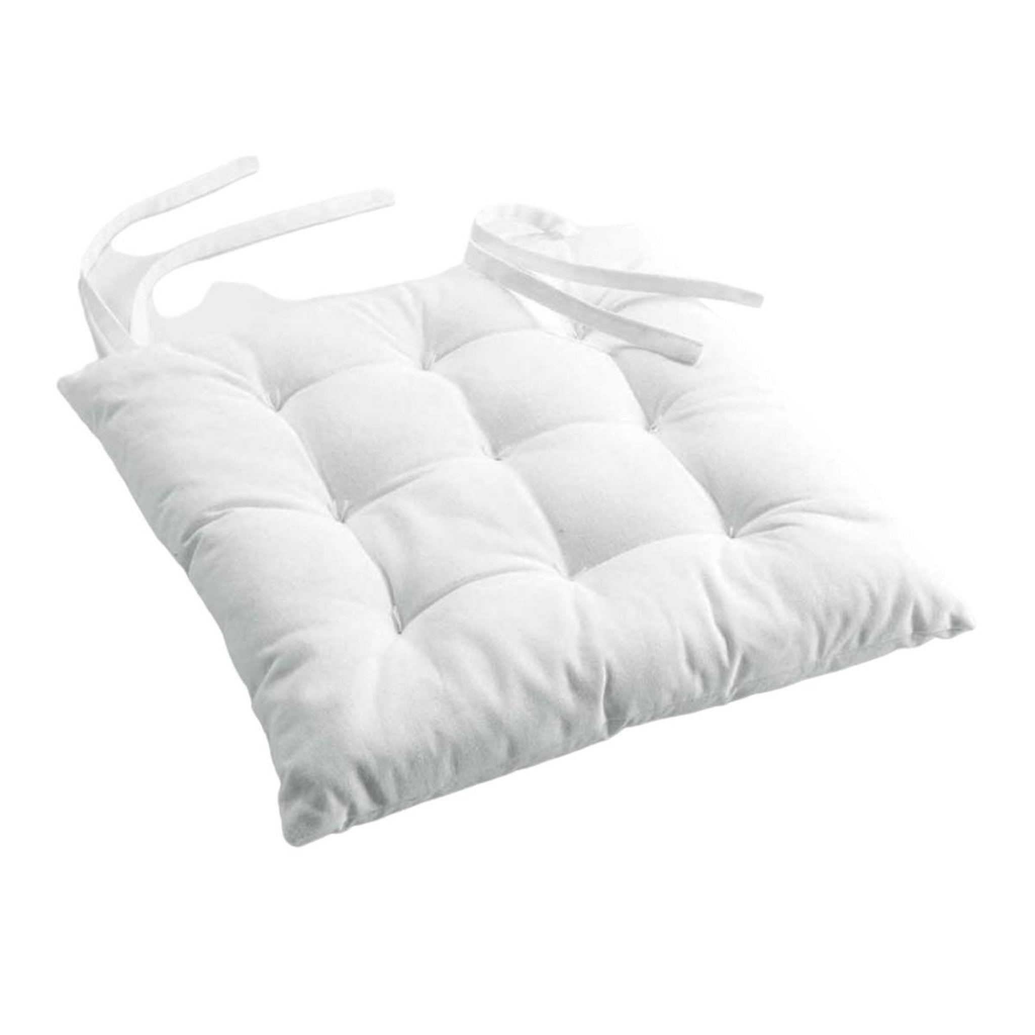 Douceur d'Intérieur Galette de Chaise  Charline  40x40cm Blanc
