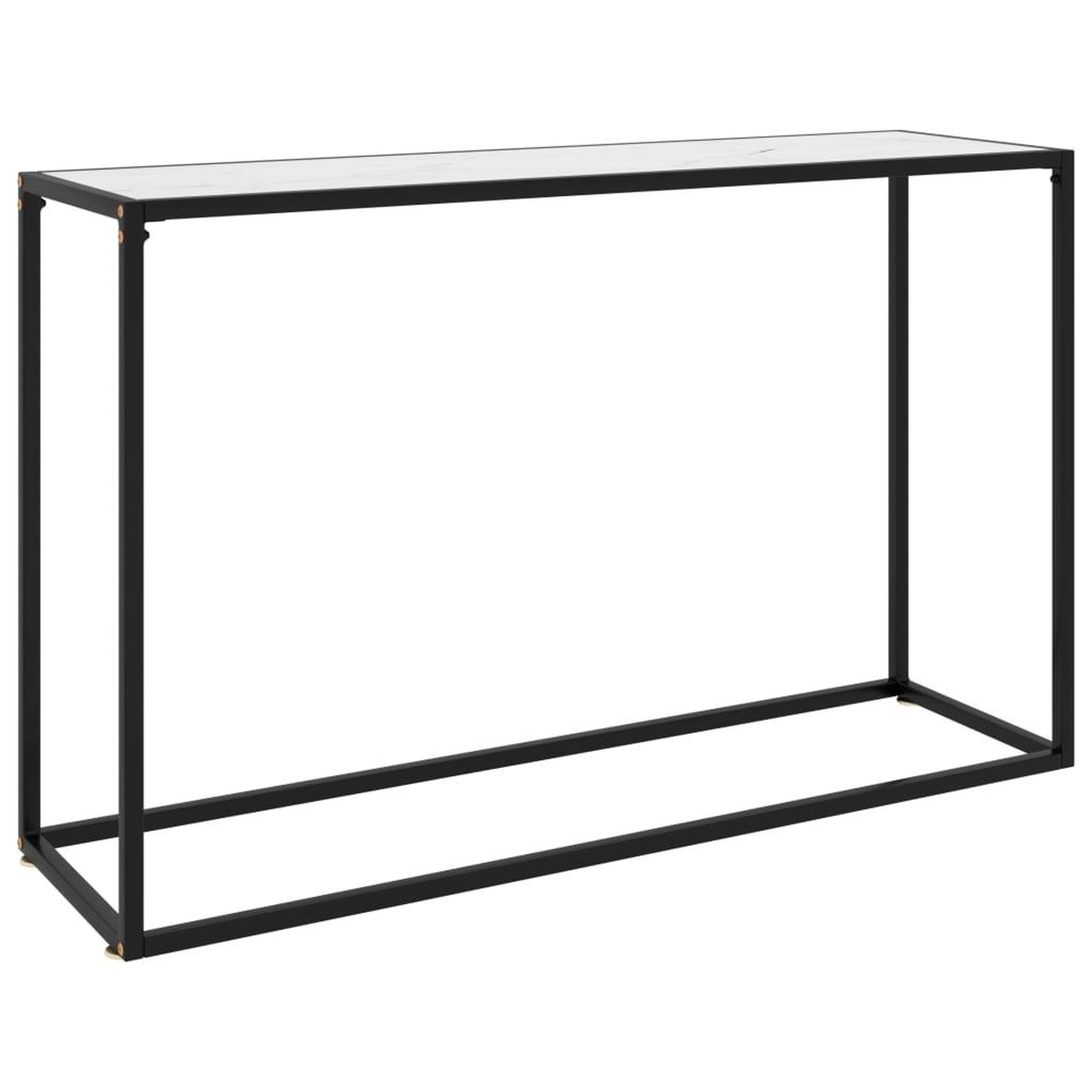 Voir la diapositive 1 : VIDAXL Table console Blanc 120x35x75 cm Verre trempe