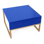 Voir la diapositive 2 : Paris Prix Table Basse Design en Bois  Cubis  60cm Bleu