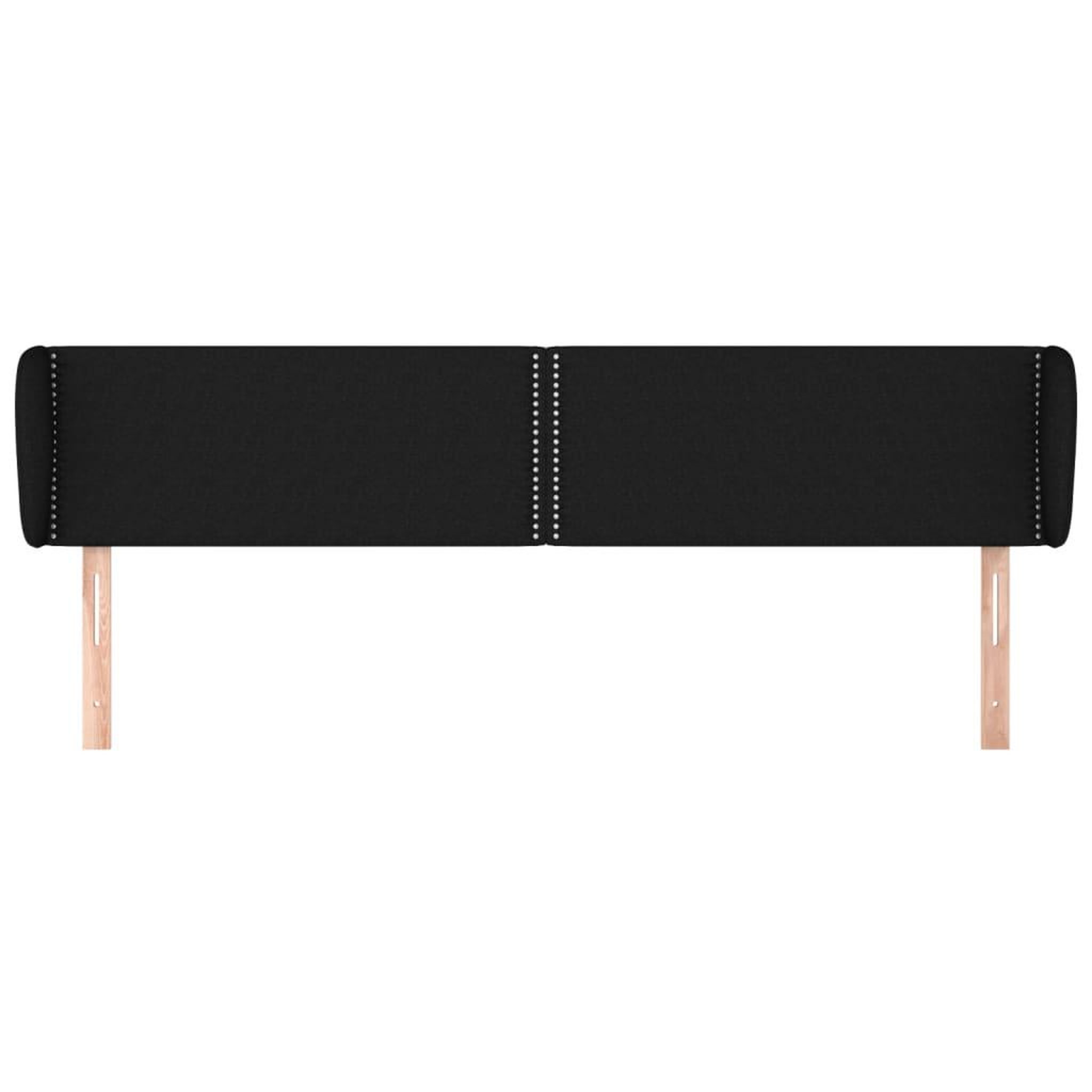 Voir la diapositive 3 : VIDAXL Tete de lit avec oreilles Noir 183x23x78/88 cm Tissu