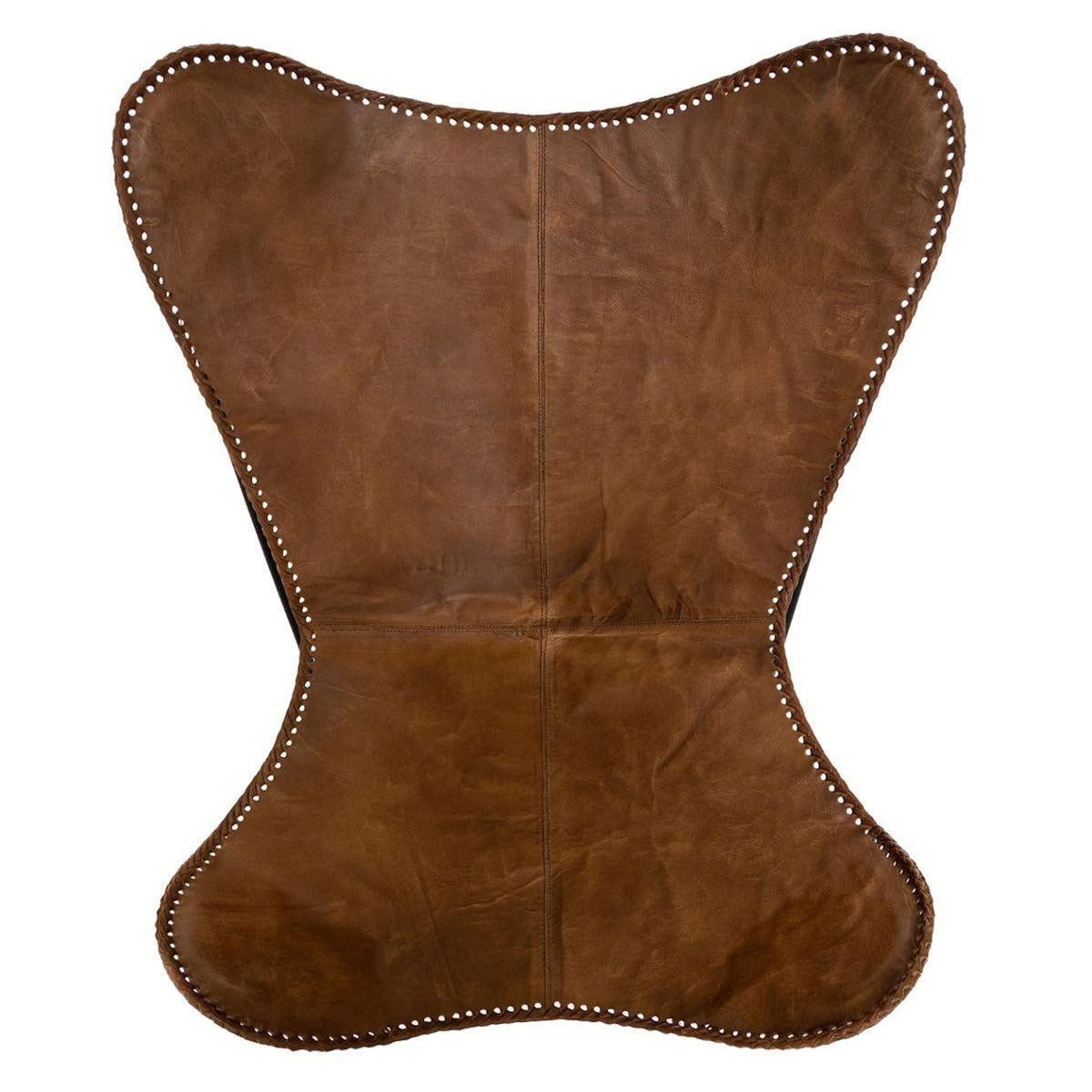 ATMOSPHERA Housse de Chaise en Cuir  Dario  92cm Cognac