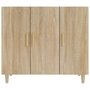 Voir la diapositive 3 : VIDAXL Buffet chêne sonoma 90x34x80 cm bois d ingénierie