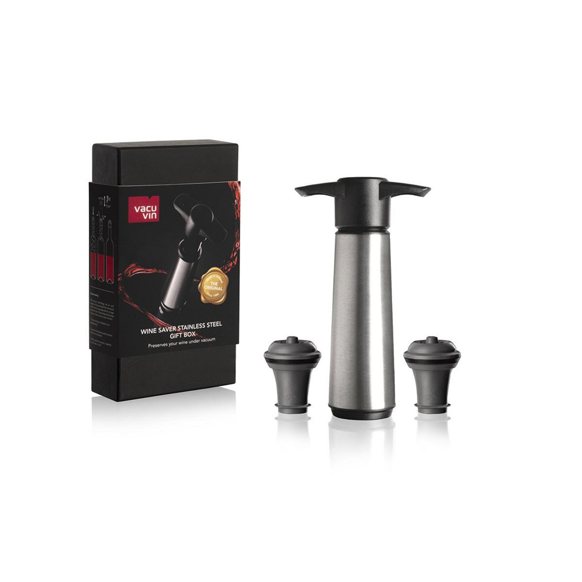 Vacu vin Coffret pompe à vide air + 2 bouchons - 06492616