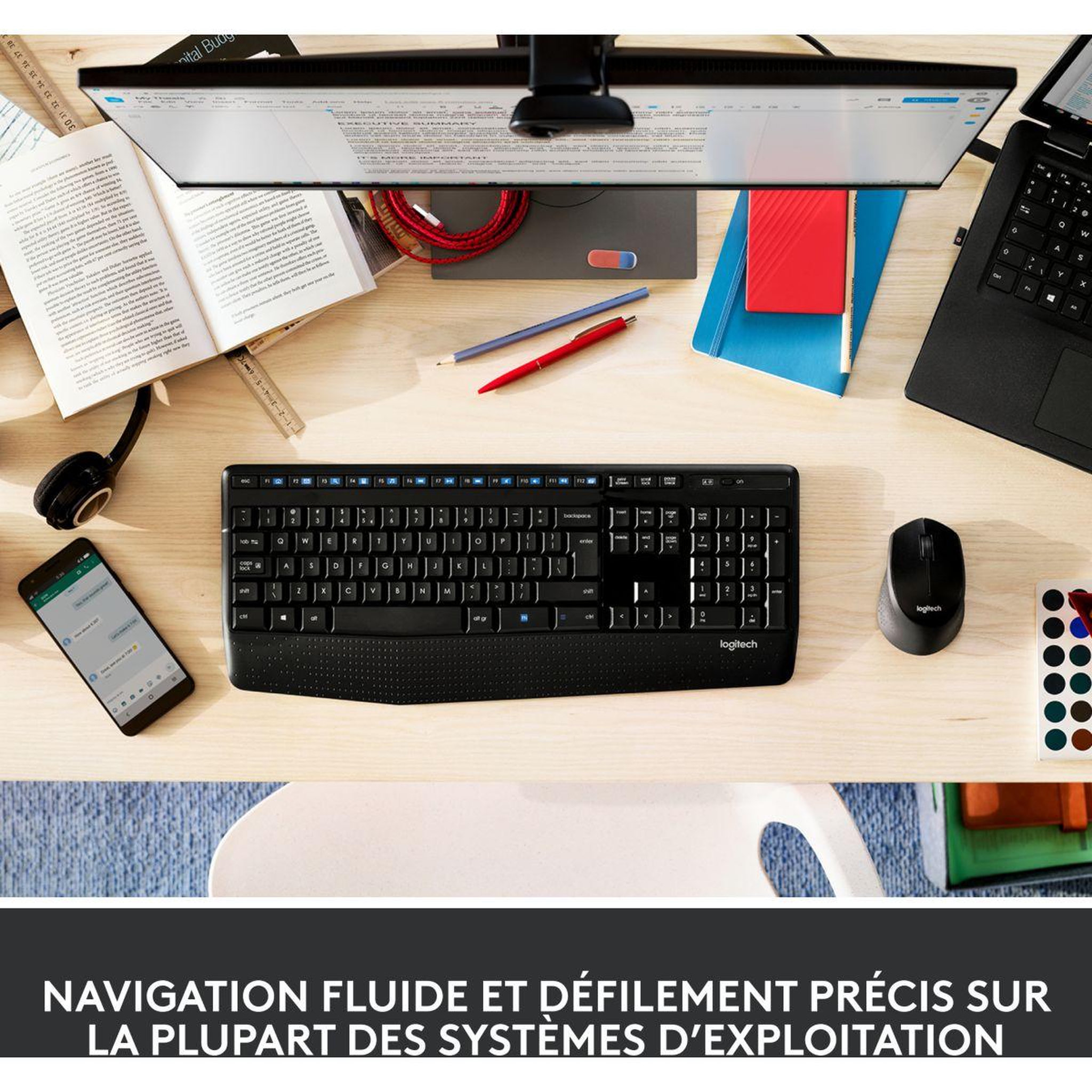 Voir la diapositive 4 : Logitech Souris sans fil M280 Noire
