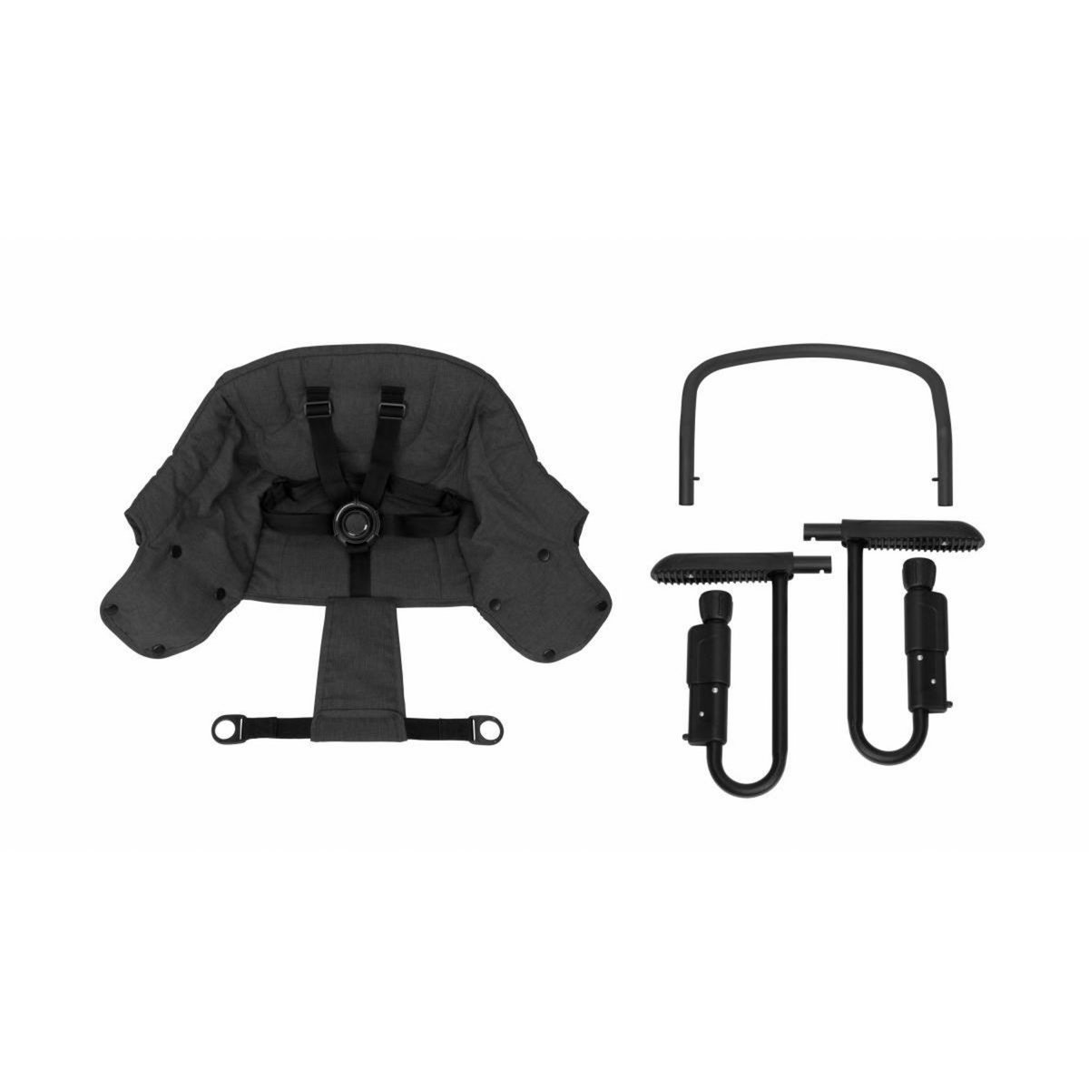 CASUALPLAY chaise haute CLIP-UP noir avec fixation universel