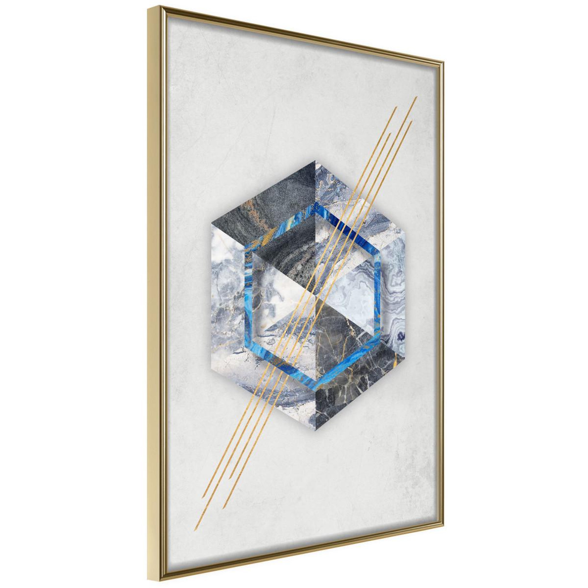 Voir la diapositive 1 : Paris Prix Affiche Murale Encadrée  Marble Composition II