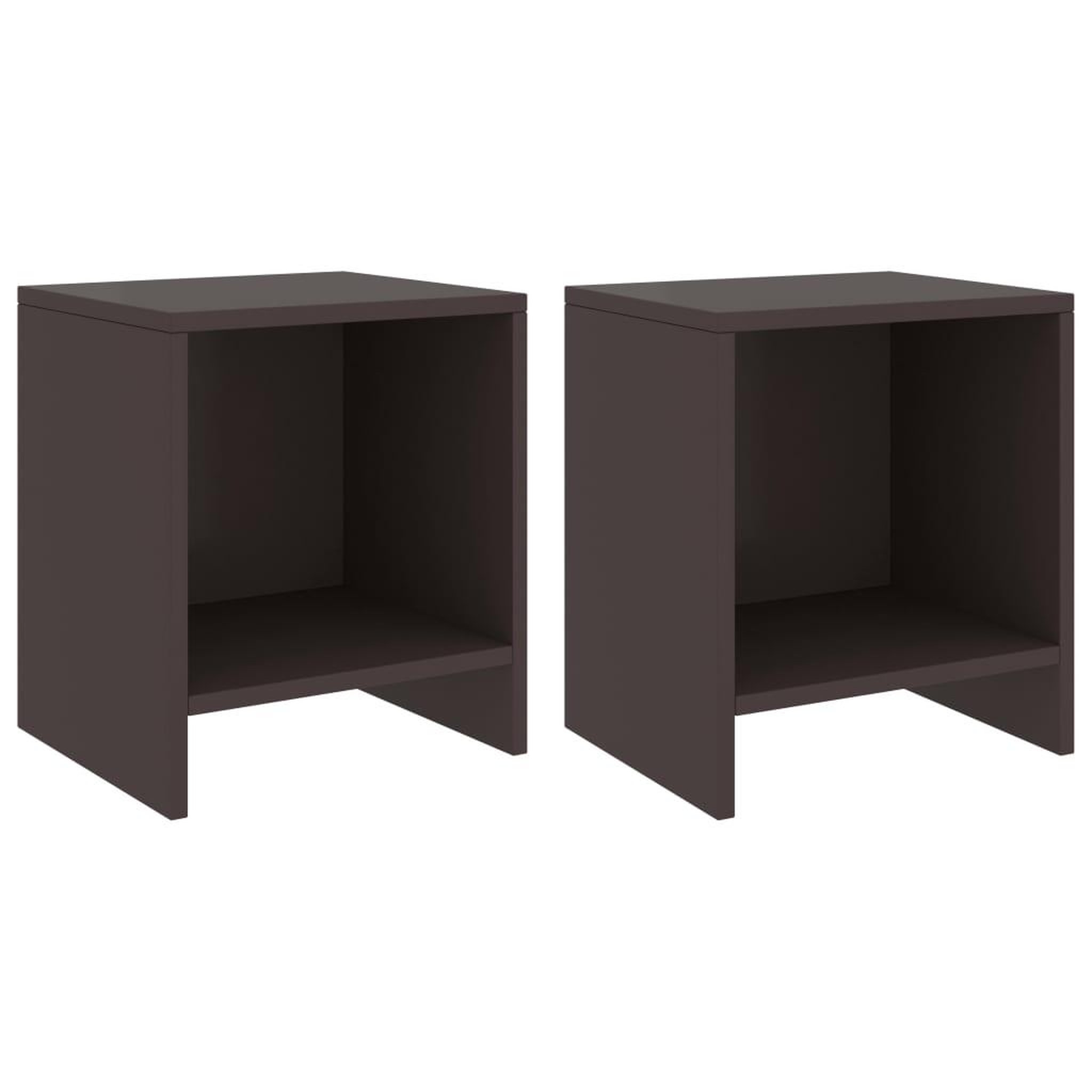 Voir la diapositive 1 : VIDAXL Tables de chevet 2 pcs Marron fonce 35x30x40 cm Bois de pin