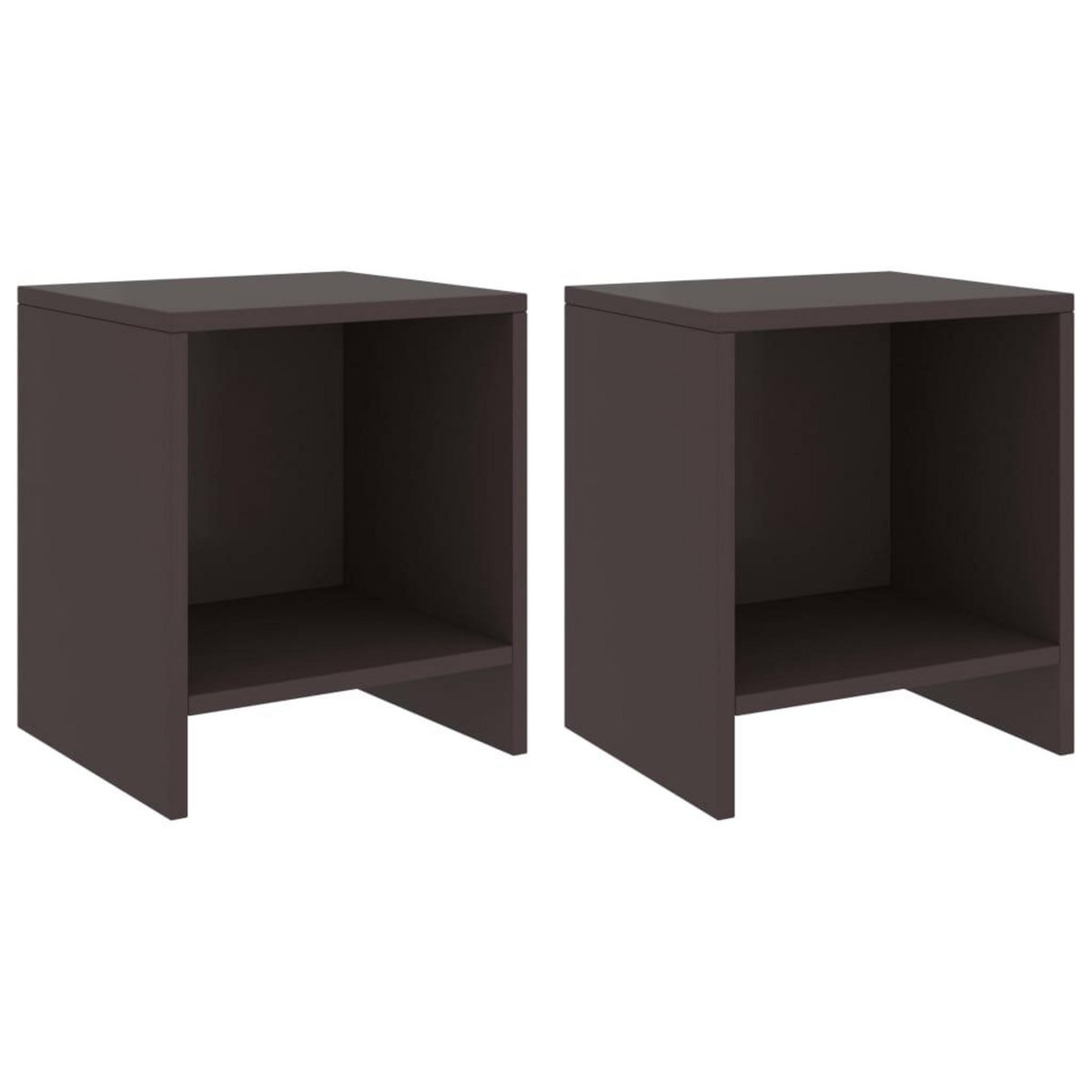 VIDAXL Tables de chevet 2 pcs Marron fonce 35x30x40 cm Bois de pin
