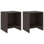 Voir la diapositive 1 : VIDAXL Tables de chevet 2 pcs Marron fonce 35x30x40 cm Bois de pin
