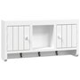 Voir la diapositive 2 : VIDAXL Armoire a cles Blanc 40x8,5x20 cm Bois d'ingenierie et acier