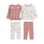 Petit Béguin Lot de 2 pyjamas bébé Bloom. Coloris disponibles : Rose